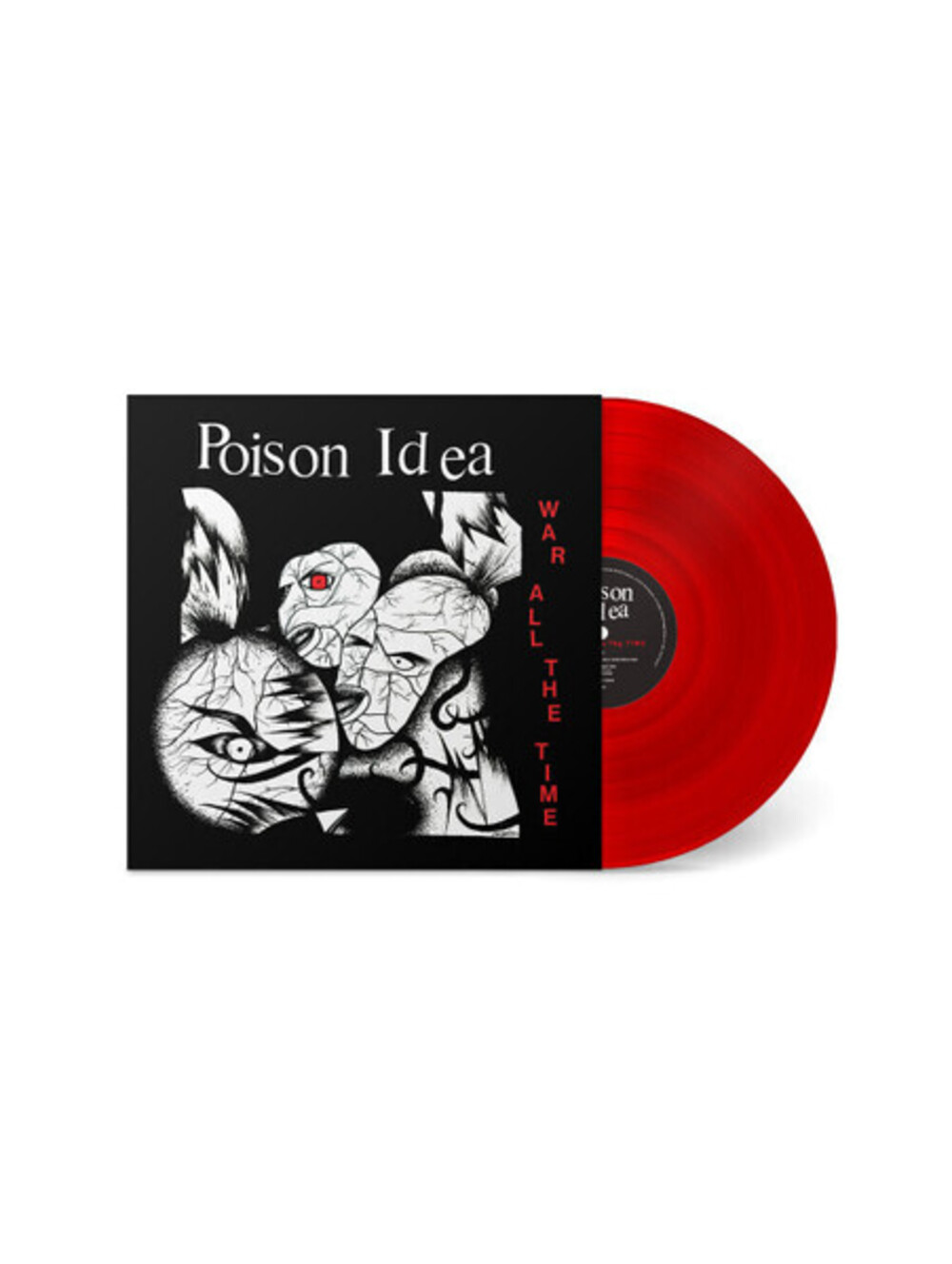 POISON IDEA - WAR ALL THE TIME LP RED VINYL RECORD punk rock germs discharge gbh
